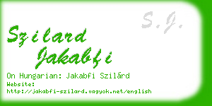 szilard jakabfi business card